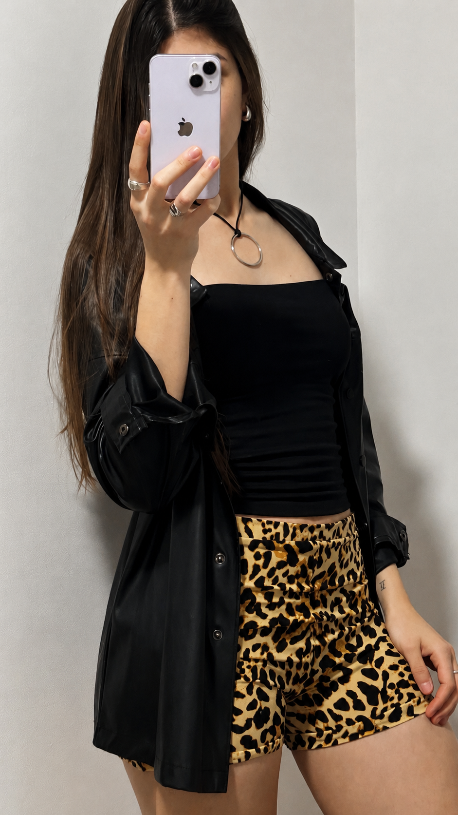 Short animal print