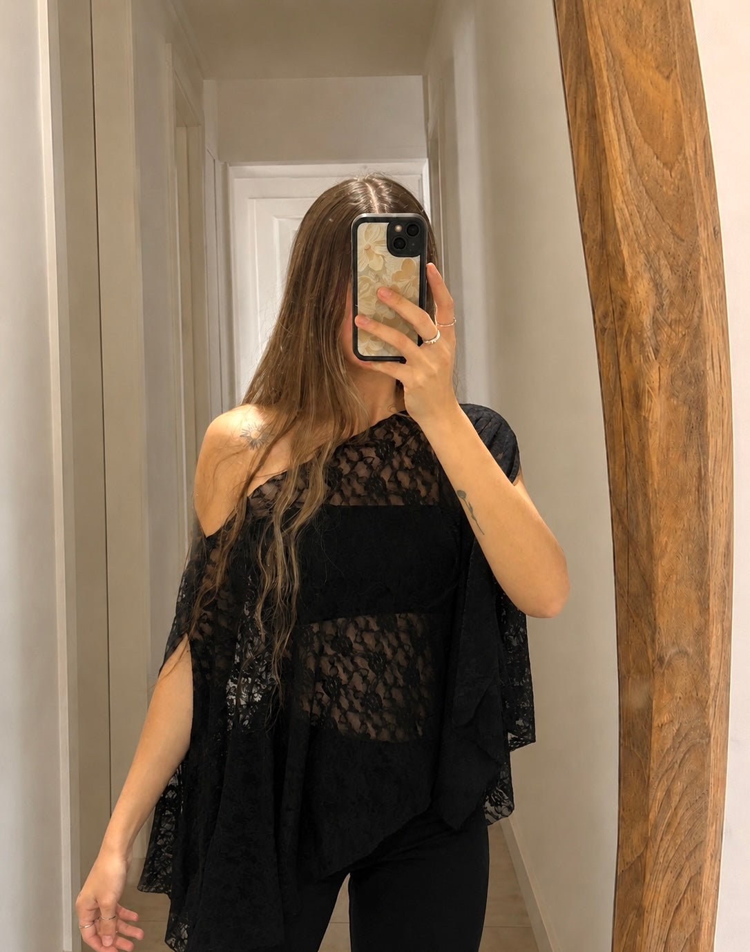 Poncho encaje